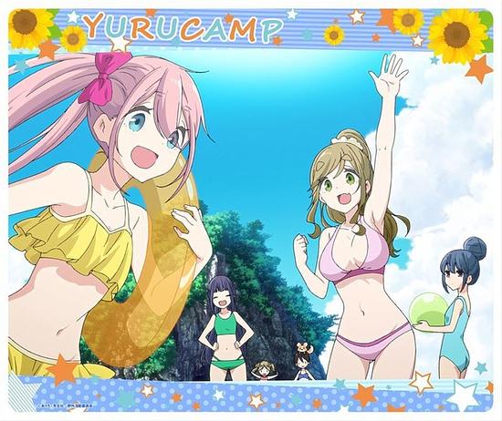 “Laid-Back Camp△” Nadeshiko and her friends enjoying themselves in swimsuits are too cute! Mouse Pad has been released