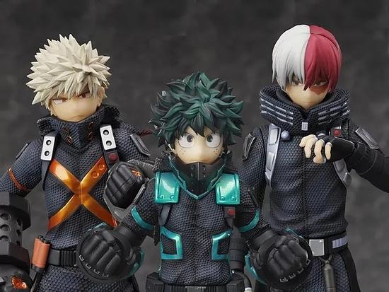 The movie “My Hero Academia” will release the figures of Midoriya Izuku, Bakugo Katsuki, and Todoroki Shoto in their new costumes “Stealth Suits”