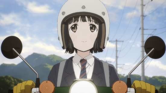 ‘Super Cub’ Koguma, a high school girl who doesn’t have friends and parents, encounters a rundown motorbike, one day. Advance cutscene of episode 1